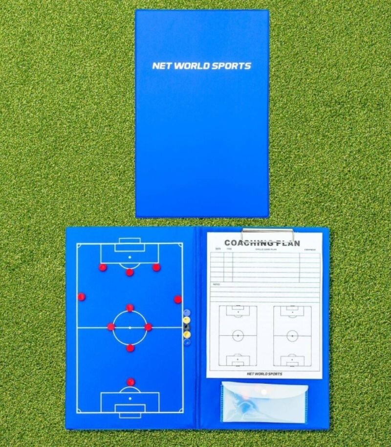 magnetic football folder in blue